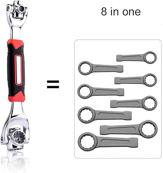8 IN 1 SMART WRENCH/ MULTIFUNCTIONAL 360-DEGREE ROTTED WRENCH